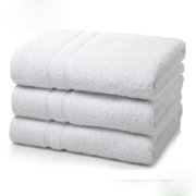 GHP 12-Pcs Green Tree Collection White 16"x27" Organic Cotton Hotel Hand Towels